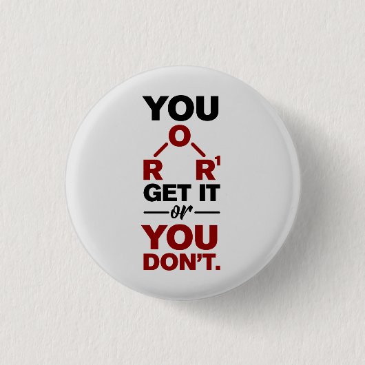 Chemie-Nerd - Funny Science Teacher Button (Vorderseite)