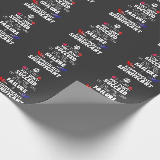 Chemie Nerd Wissenschaft Versagen und Erfolg Geschenkpapier (Ecke)