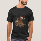 Chemie Octopus in der Weihnachtsmannmütze Steampun T-Shirt (Vorderseite)