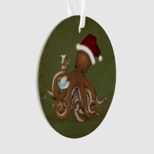 Chemie Octopus Steampunk Weihnachtswissenschaft Ornament (Vorderseite)