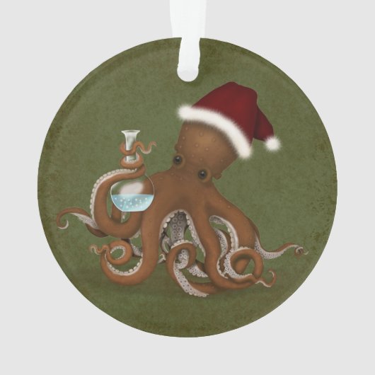 Chemie Octopus Steampunk Weihnachtswissenschaft Ornament (Rückseite)