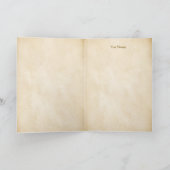 Chemie Octopus Vintages Pergament Weihnachten Dankeskarte (Innenseite)