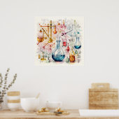 Chemie-Papierposter Poster (Küche)