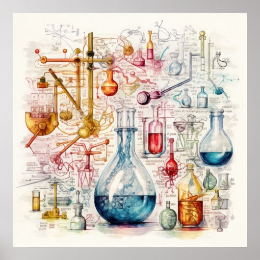 Chemie-Papierposter Poster (Vorne)