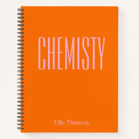 Chemie | Personalisiert School Graph Paper Orange