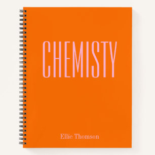 Chemie Personalisiertes Schulgraphikpapier Orang Notizblock