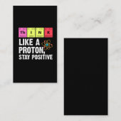 Chemie Physiker Lehrer Student Proton Scienc Visitenkarte (Vorne/Hinten)