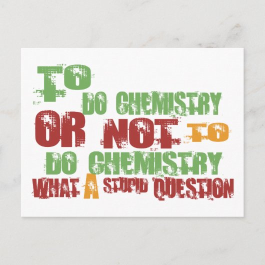 Chemie Postkarte (Vorderseite)