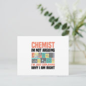 Chemie Postkarte (Stehend Vorderseite)