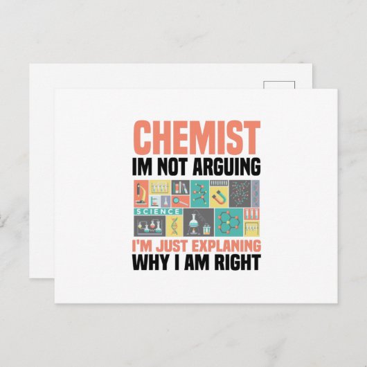 Chemie Postkarte (Vorne/Hinten)