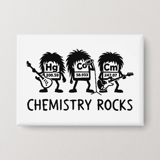 Chemie Rocks Science Rock Band Button (Vorderseite)