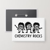 Chemie Rocks Science Rock Band Button (Vorderseite/Rückseite)