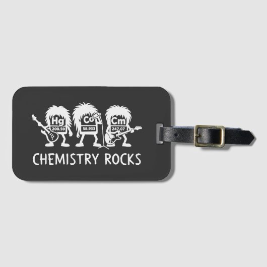 Chemie Rocks Science Rock Band Gepäckanhänger (Vorderseite (Horizontal))