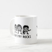 Chemie Rocks Science Rock Band Kaffeetasse (Vorderseite Links)