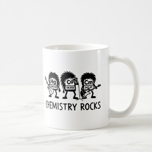 Chemie Rocks Science Rock Band Kaffeetasse (Rechts)