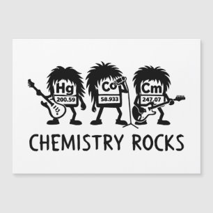 Chemie Rocks Science Rock Band Magnetkarte