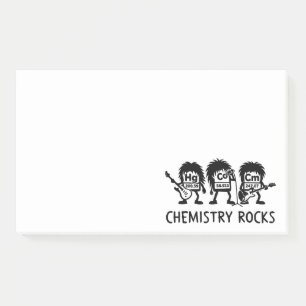 Chemie Rocks Science Rock Band Post-it Klebezettel