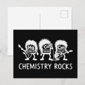 Chemie Rocks Science Rock Band Postkarte (Vorne/Hinten)