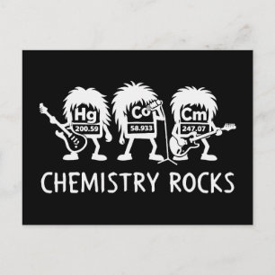 Chemie Rocks Science Rock Band Postkarte