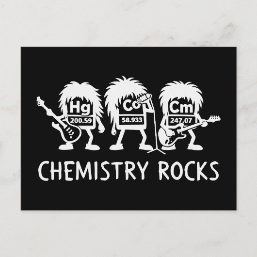 Chemie Rocks Science Rock Band Postkarte (Vorderseite)