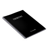 Chemie Schwarzer Personalisierter Gegenstand Notizblock (Rechte Seite)