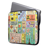 Chemie Science Banners Set. Farb Hand Drawing vi Laptopschutzhülle (Vorderseite Links)