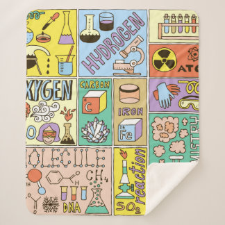 Chemie Science Banners Set. Farb Hand Drawing vi Sherpadecke
