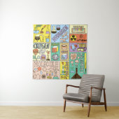 Chemie Science Banners Set. Farb Hand Drawing vi Wandteppich (Beispiel)