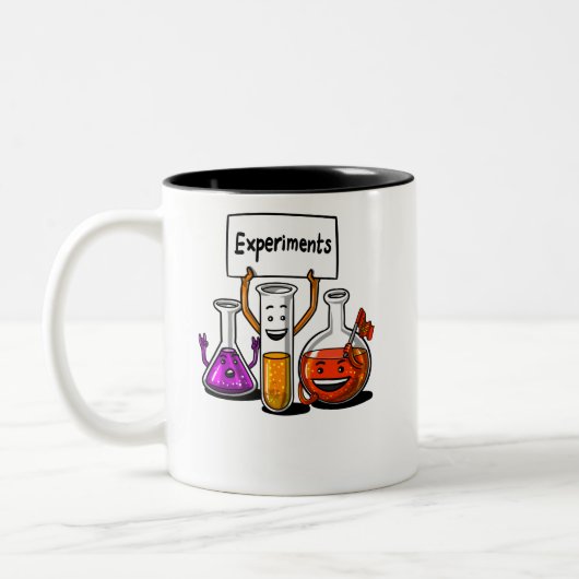 Chemie Science Funny Experiment School Joke Zweifarbige Tasse (Links)