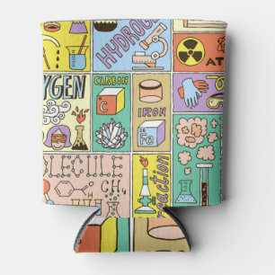 Chemie Science Vintag Illustration Set Dosenkühler