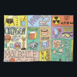 Chemie Science Vintag Illustration Set Geschirrtuch<br><div class="desc">Chemie Science Banners Set. Vintage Illustrationen von der Hand gezeichnet. Chemiewissenschaftsbanner mit einer Vintagen handgezeichnet Touch. Chemie Wonders: Von Hand Gezeichnet Illustrationen in der Farbenpraxis: Chemie,  Naturwissenschaften,  Fach,  Schule,  Chemie,  Skizze,  Bildung,  Mol,  Molekül,  Gas,  Dampf,  Sauerstoff,  fest,  Lernen,  Junge,  Mischung,  Flüssigkeit,  Elemente,  Mädchen,  Explosion</div>