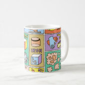 Chemie Science Vintag Illustration Set Kaffeetasse (VorderseiteRechts)