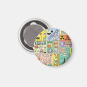 Chemie Science Vintag Illustration Set Magnet (Vorderseite/Rückseite)
