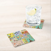 Chemie Science Vintag Illustration Set Rechteckiger Pappuntersetzer (Vor Ort)