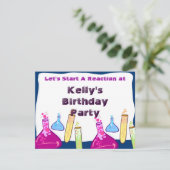 Chemie-Set-Party Einladung (Stehend Vorderseite)