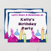 Chemie-Set-Party Einladung (Vorne/Hinten)