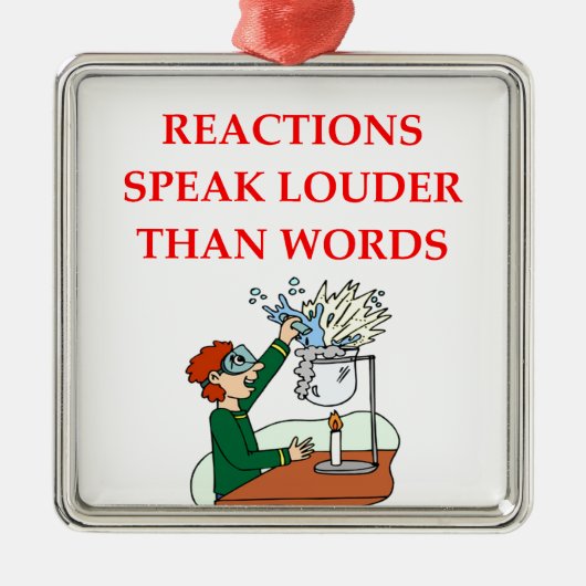 Chemie Silbernes Ornament (Vorne)