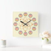 Chemie Themed Square Wall Clock Quadratische Wanduhr (Zuhause)