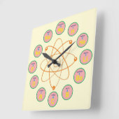 Chemie Themed Square Wall Clock Quadratische Wanduhr (Winkel)