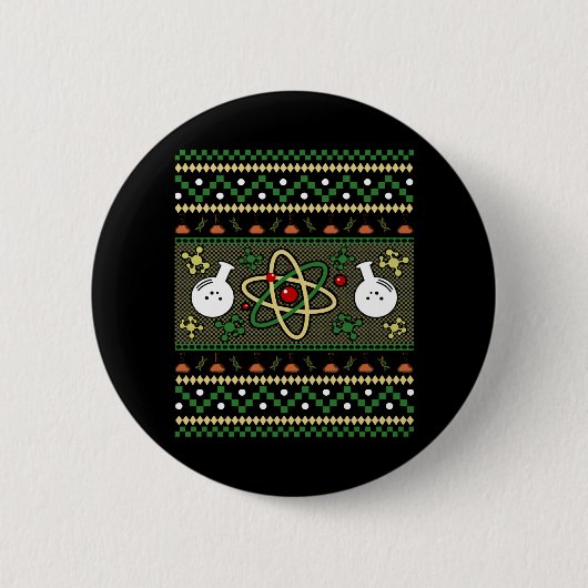 Chemie Uggge Christmas Science Engineer Geschenk Button (Vorderseite)