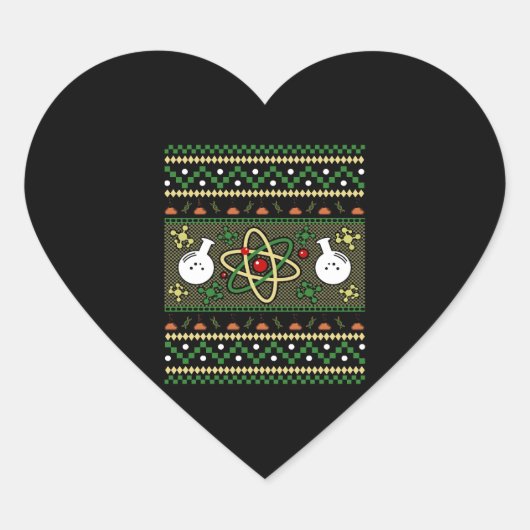 Chemie Uggge Christmas Science Engineer Geschenk Herz-Aufkleber (Vorderseite)