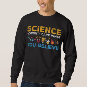 Chemie und Physik Wissenschaftler unter dem Gesich Sweatshirt