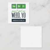 Chemie Unkraut Sie ernsthaft Quadratische Visitenkarte (Vorne/Hinten)