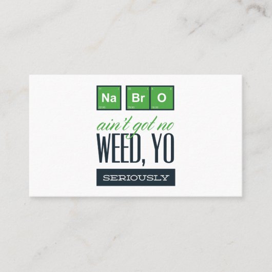 Chemie Unkraut Sie ernsthaft Visitenkarte (Vorderseite)