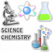 Chemie Vinyl Stickers Aufkleber (Vorderseite)