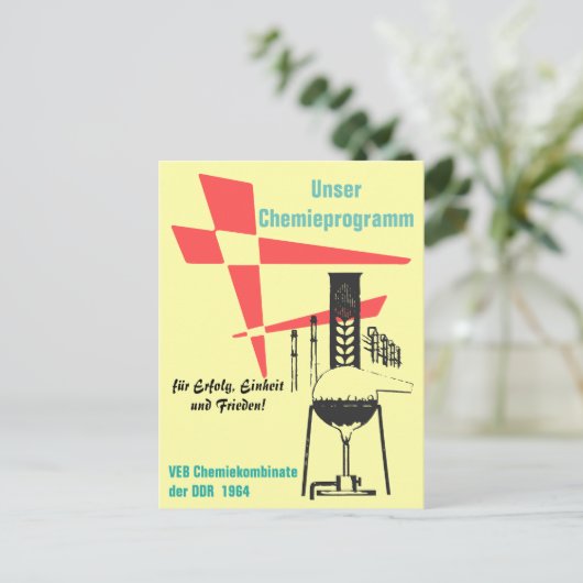 Chemie Werbegestaltung/Plakatdesign DDR 60er. Postkarte (Stehend Vorderseite)