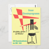 Chemie Werbegestaltung/Plakatdesign DDR 60er. Postkarte (Vorne/Hinten)