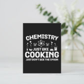 Chemie wie Kochen, lecken Sie nicht Leckerbissen Postkarte (Stehend Vorderseite)