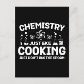 Chemie wie Kochen, lecken Sie nicht Leckerbissen Postkarte (Vorderseite)