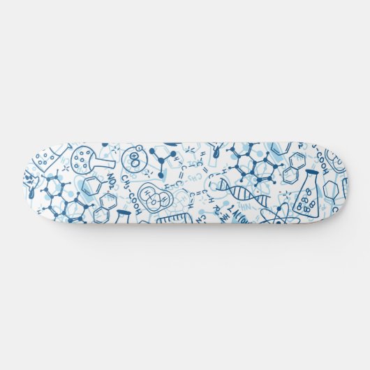 Chemie Wissenschaft Doodle Zeichne Skateboard (Horizontal)